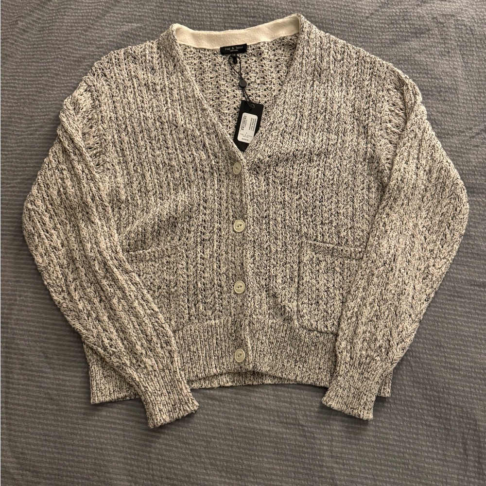 NWT rag & bone Textured Gray Cardigan - Picture 3 of 9
